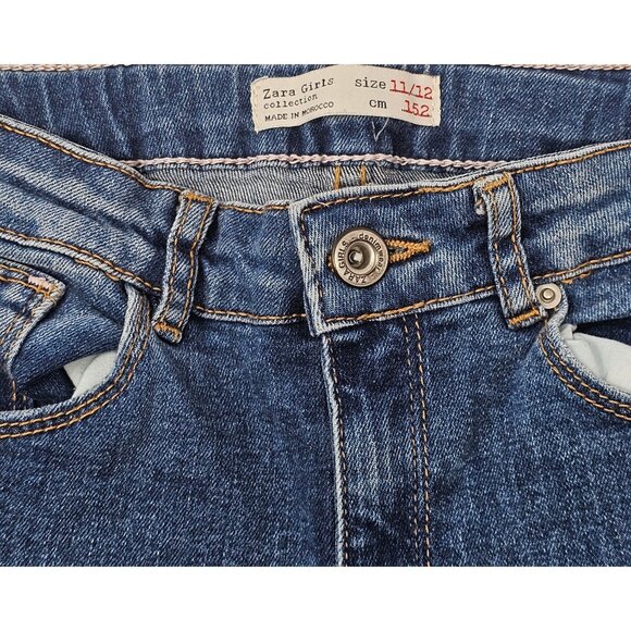 ZARA Girls Patch Boyfriend Jeans‎ Size USA 11/12 - Picture 5 of 7